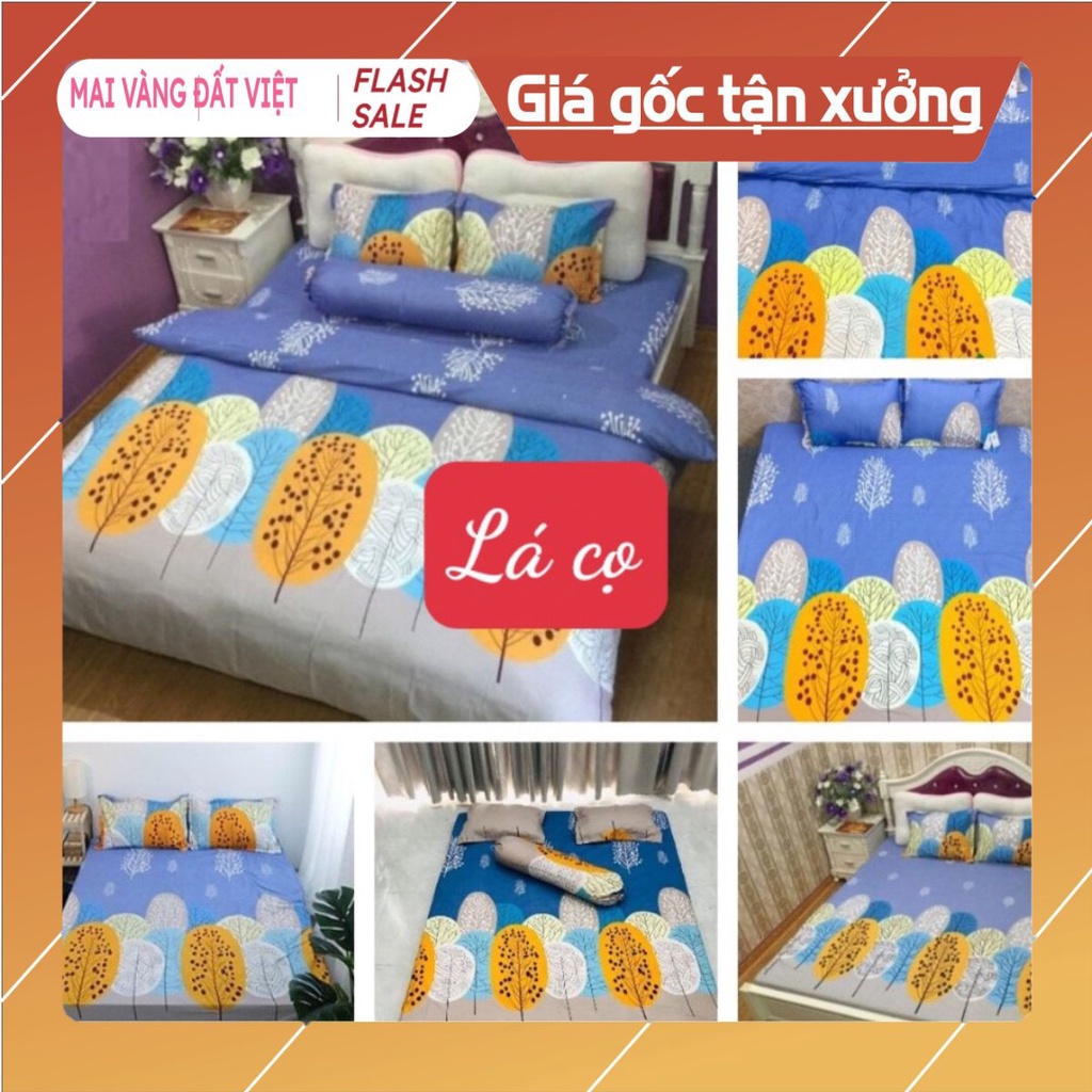 [Free ship-Giá rẻ nhất]Bộ ga gối 1m6x2m cotton poly thỏ quàng khăn nền hồng mvdv29