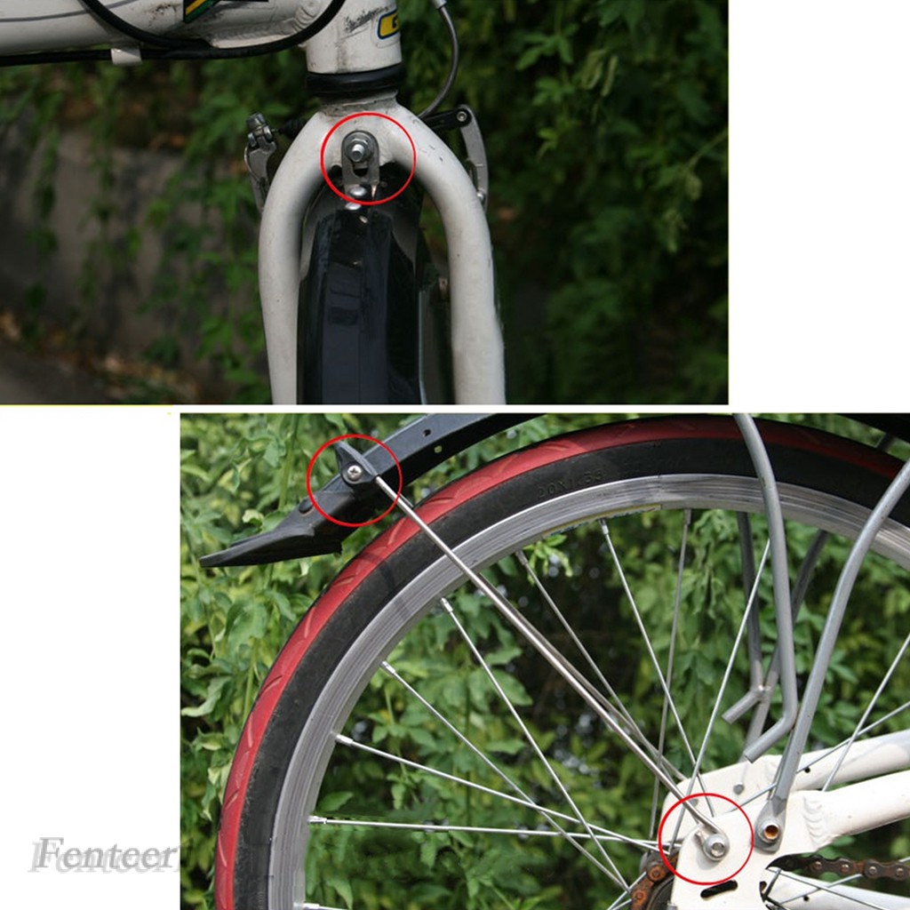 [FENTEER1] Durable Folding Bike Mud Guard 14'' 20'' Wheel Bicycle V-Brake Mudguard Set