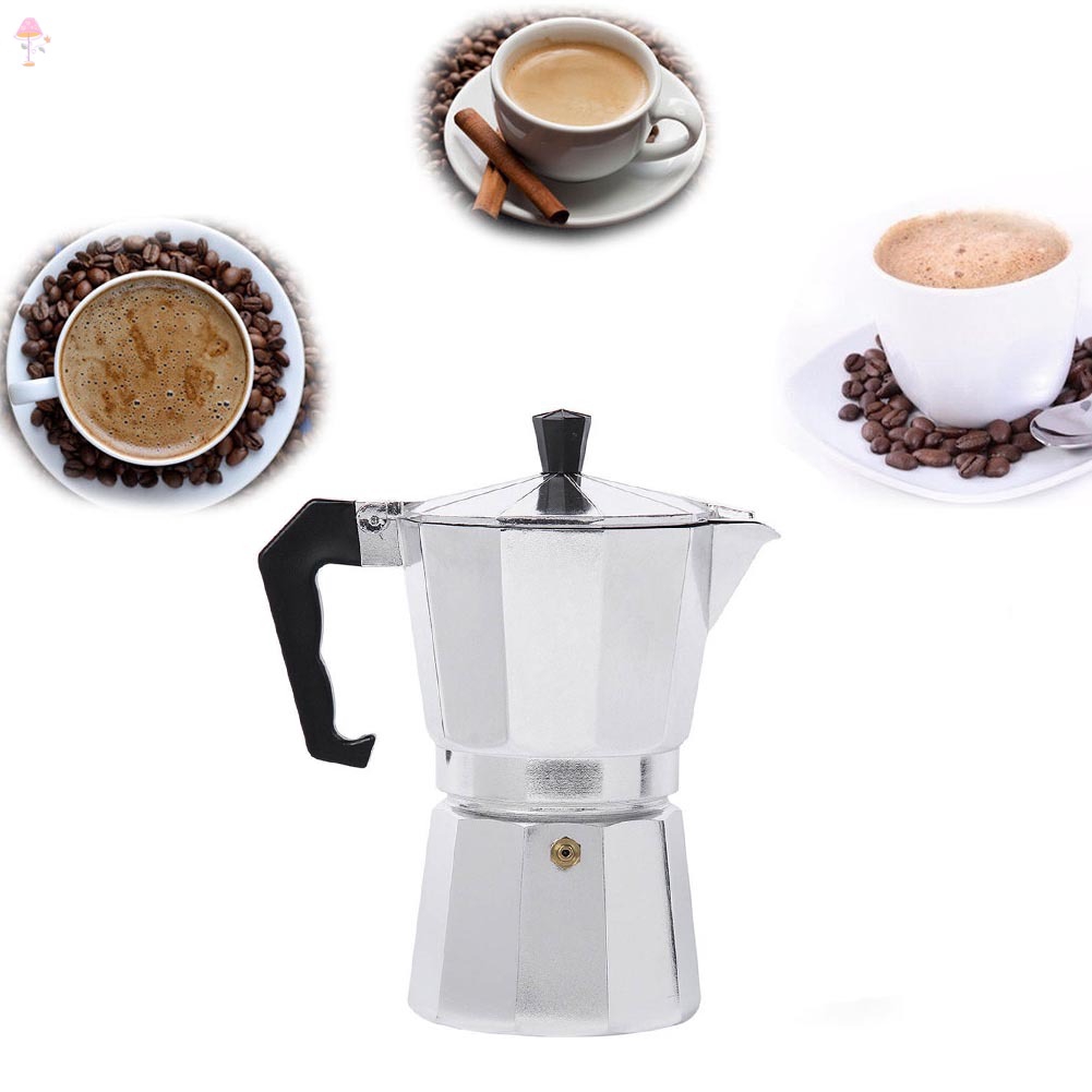 Bình pha cà phê Moka Espresso làm từ nhôm bền bỉ sử dụng tại nhà/văn phòng