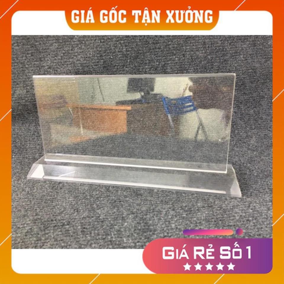 [Mica Việt Nam] [Giá gốc Tận Xưởng] Kệ mica chức vụ 2 mặt quân đội lớn cao cấp, Đế dày 20mm vát 4 cạnh