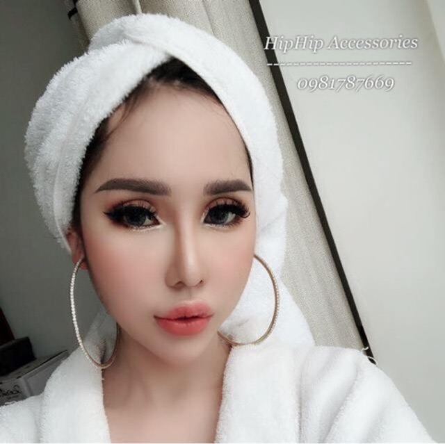 Khuyên tai tròn bạc S925 đính Full đá pha lê cao cấp cá tính sang chảnh - K211/212/213