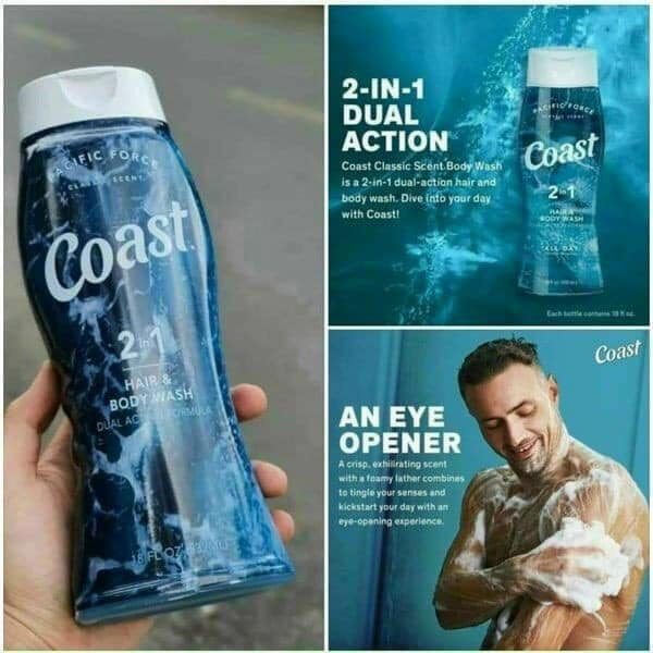 Sữa tắm gội Coast 532ml USA