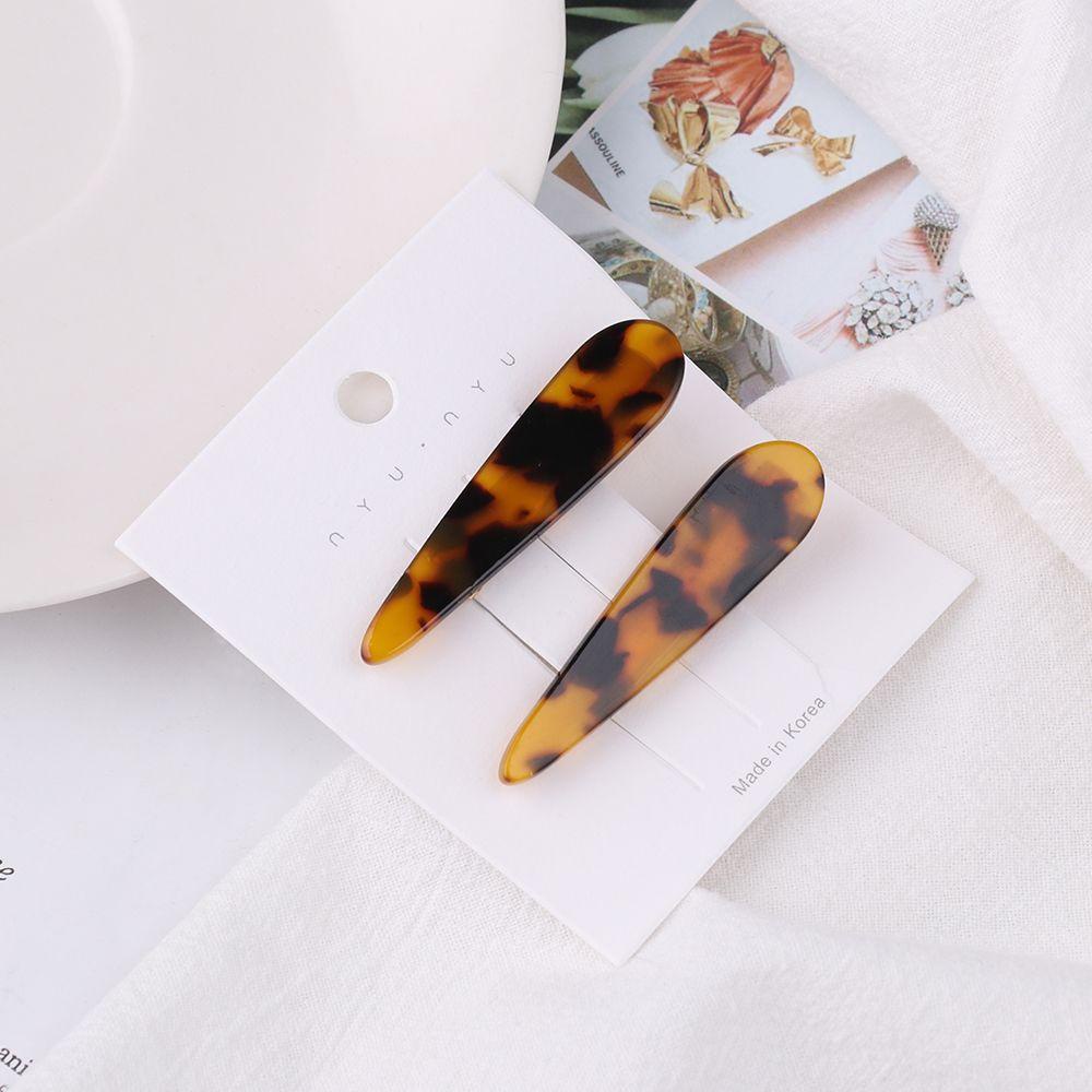 ROWANS Set 2 Kẹp Tóc Họa Tiết Da Báo Thanh Lịch Dành Cho Nữ
