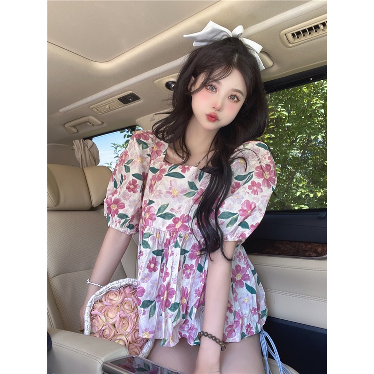 Áo Kiểu Tay Phồng Hở Lưng Phong Cách Hàn Quốc Thời Trang Cho Nữ