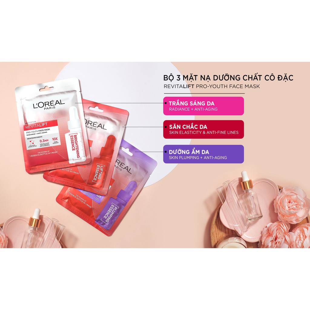 Loreal - Mặt nạ giấy dưỡng chất cô đặc L'Oreal Paris Revitalift Pro-Youth Face Mask 30g