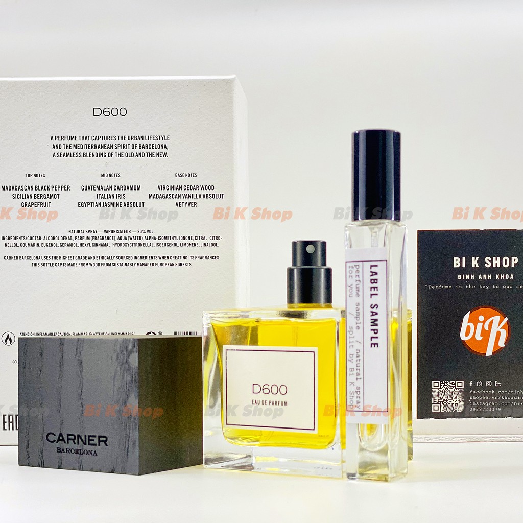 Bi K Shop - Nước hoa unisex D600 Carner Barcelona[Mẫu thử] | BigBuy360 - bigbuy360.vn