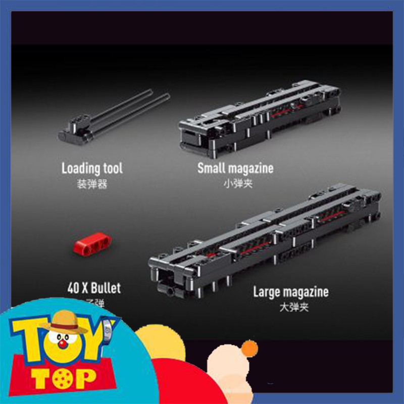 Đồ chơi lắp ráp ghép Technic mô hình tiểu liên Mini Uzi xếp hình Mould King 14006