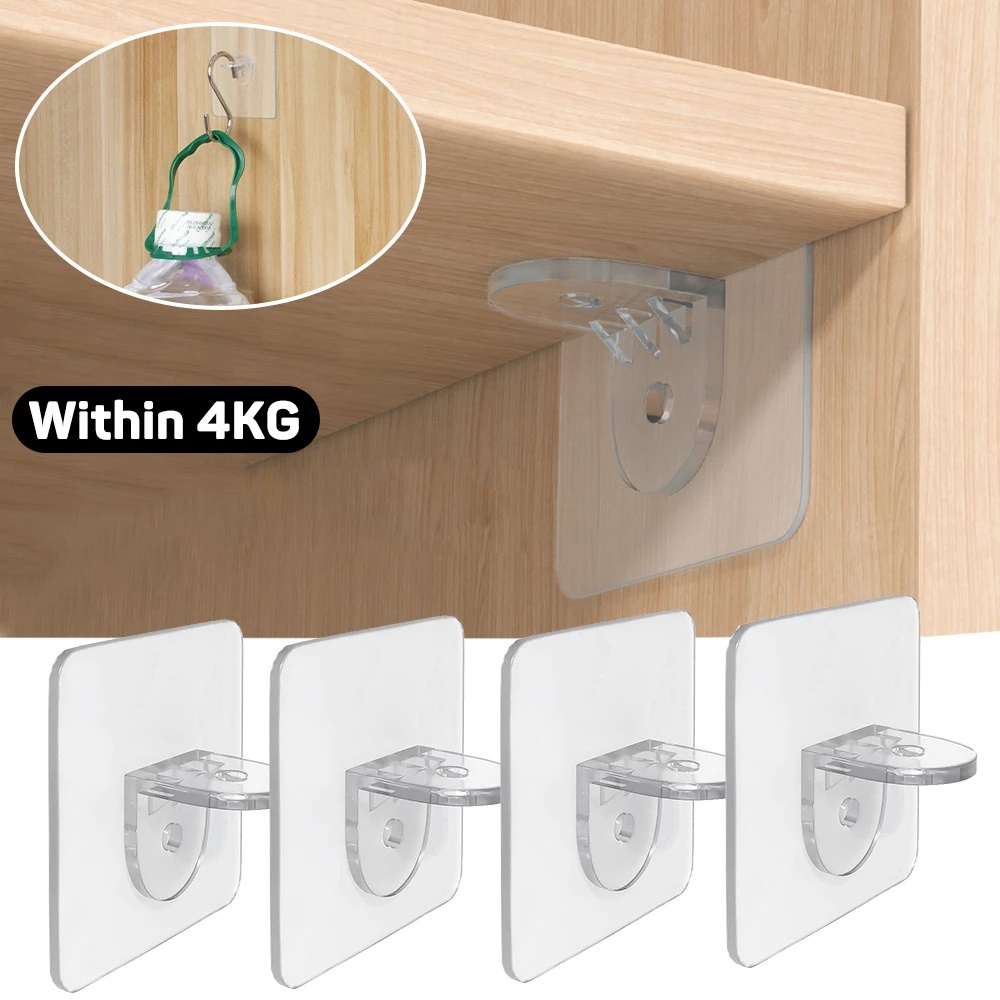 Móc treo bảng chốt hỗ trợ kệ tủ quần áo tự dính không khoan đa năng