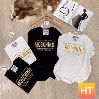 Áo thun ép ánh kim loại vàng siêu đẹp moschi