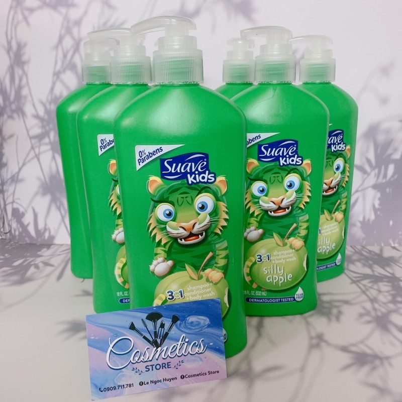 Tắm gội 3in1 Suave Kid cho bé 532ml (hàng chuẩn Mỹ)