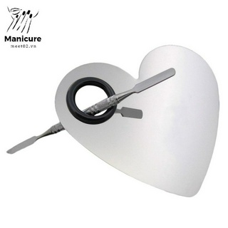 Heart Shape Makeup Nail Palette Set Spatula Fashion Pallet Artist Tools
