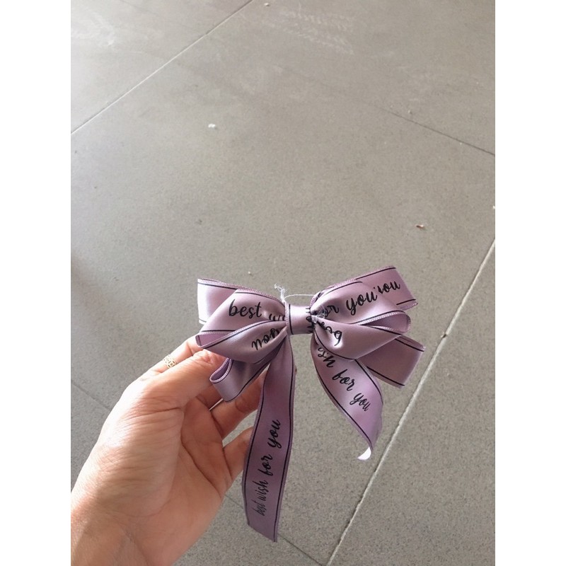 KLA05-Kẹp nơ lụa bản vừa dây dài