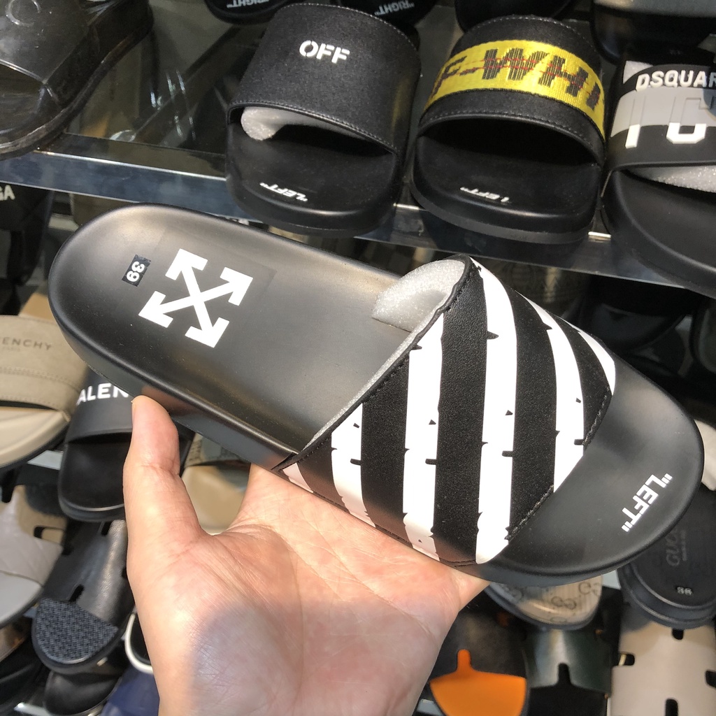 Dép quai ngang Off White, Dép lê Nam Off White, Chất liệu đế Cao su đúc, 3 mẫu BapeVN