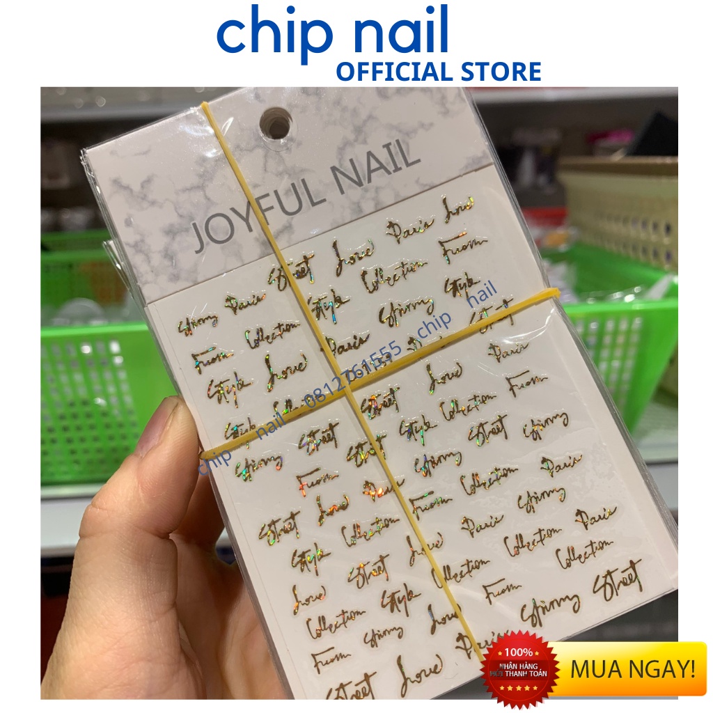 Sticker  chữ kí vàng Jo-1151