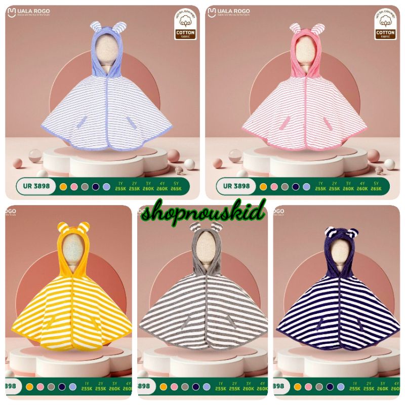 (Mompa)Áo choàng với mũ hình ngộ nghĩnh từ 1y đến 5y