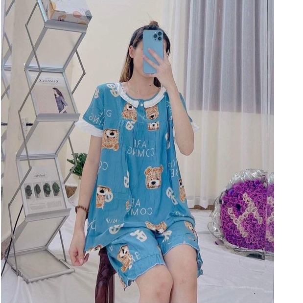 (ảnh thật)Bộ đồ bầu và sau sinh chất lanh lụa loại 1,dáng lửng cực mát (có size đến 75kg)