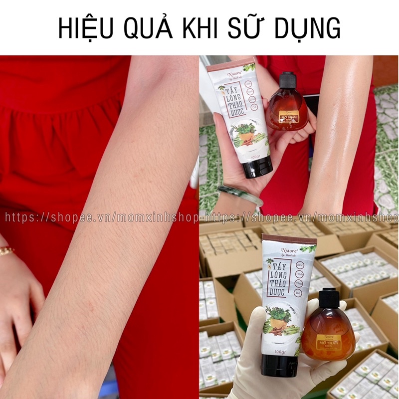 Combo triệt lông vĩnh viễn 1 mỡ trăn + 1 kem tẩy lông thảo dược