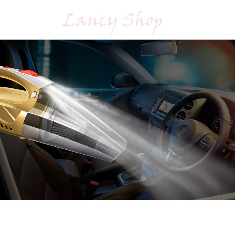 MÁY HÚT BỤI Ô TÔ XE HƠI MINI CẦM TAY 4 TRONG 1 KÈM BƠM HƠi ĐÈN PIN ĐO ÁP SUẤT CÔNG SUẤT LỚN 1200W VT183