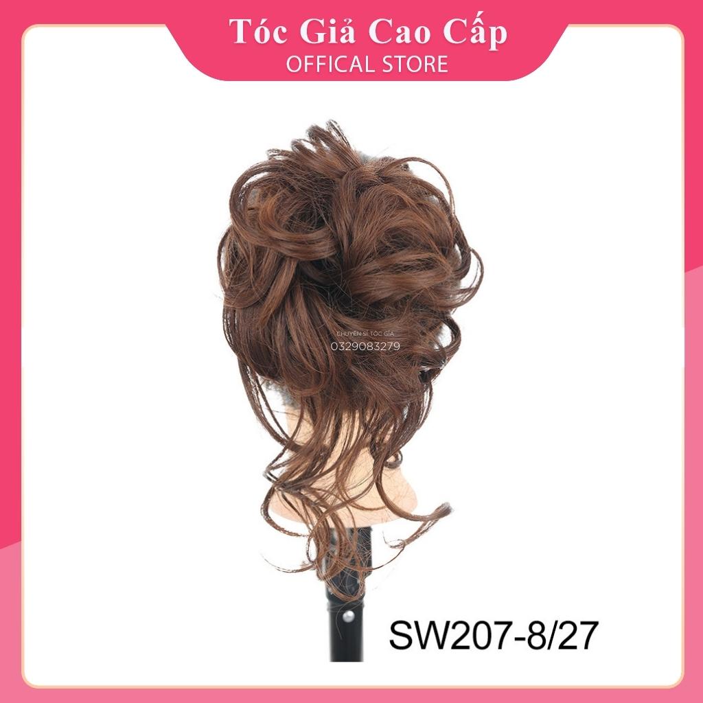Tóc giả búi xoăn kẹp , có râu mẫu mới, DW207