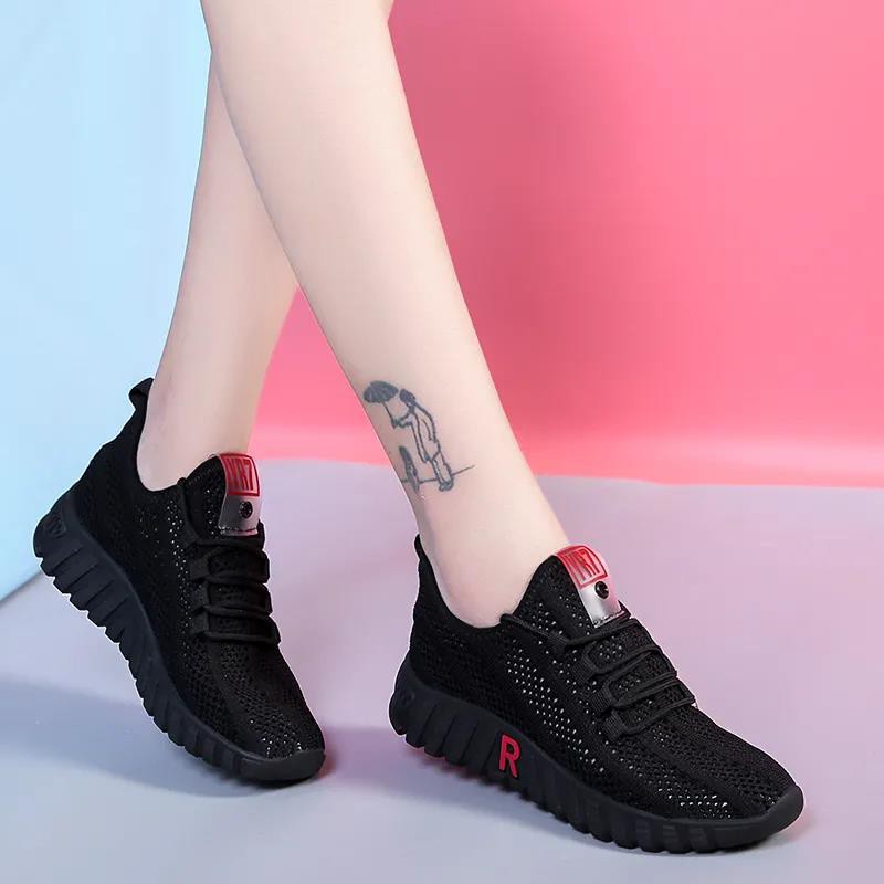 Casual Work Black Soft Soles Female Dance Non-slip Shoes Women's Flat Single Shoes 1pair