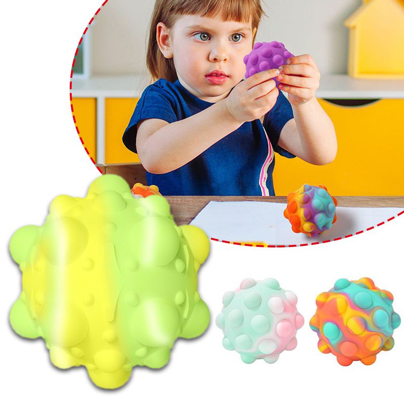 Pop it Fidget Toy Virus Ball Push Bubble Sensory Stress Relief Family Kid Game Decompression Ball Stress Relief