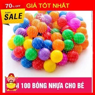 100 Bóng Nhựa Mềm nhiều màu sắc  An toàn Cho Bé..