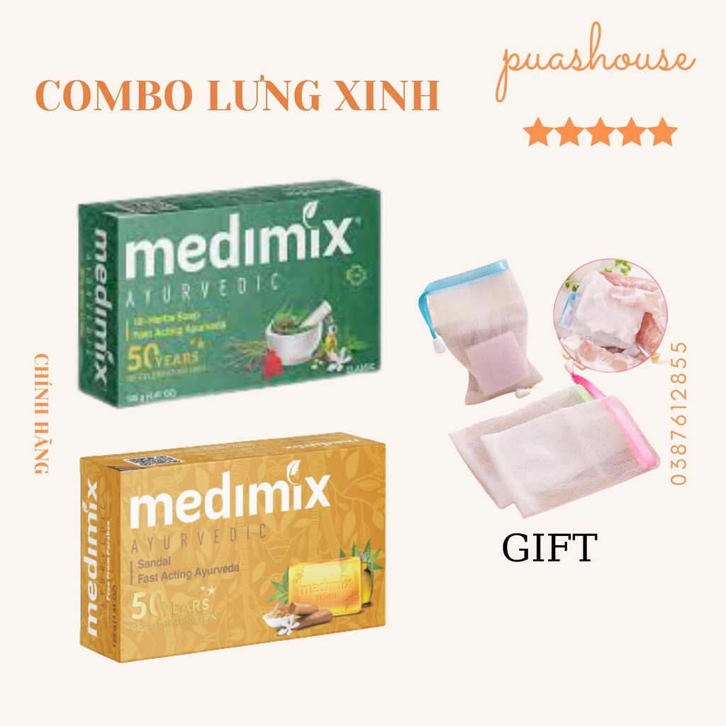 [CHÍNH HÃNG] COMBO XÀ PHÒNG MEDIMIX THẢO DƯỢC 125G MUA 2 TẶNG 1