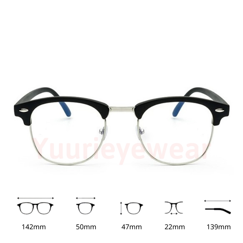 Gọng kính nam nữ phong cách Unisex, chất liệu nhựa phối kim loại G101061