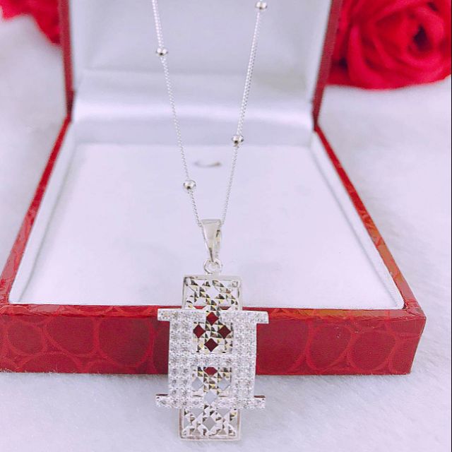 Dây chuyền chữ H bạc