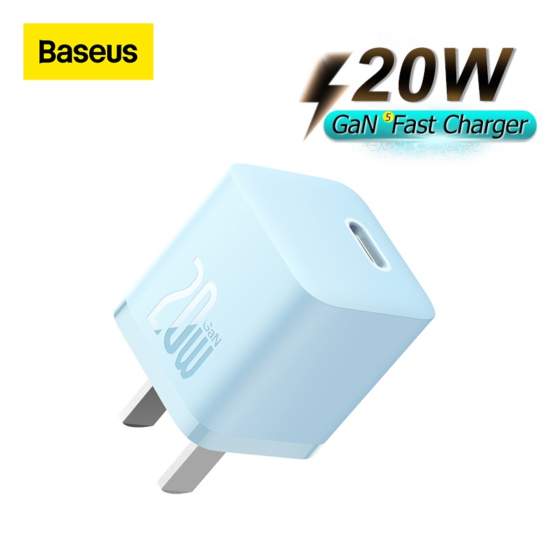 [Exclusive for live broadcast] Cục Sạc Nhanh baseus pd 20w gan5 Cổng usb c Cho iphone 14 13 12 pro max