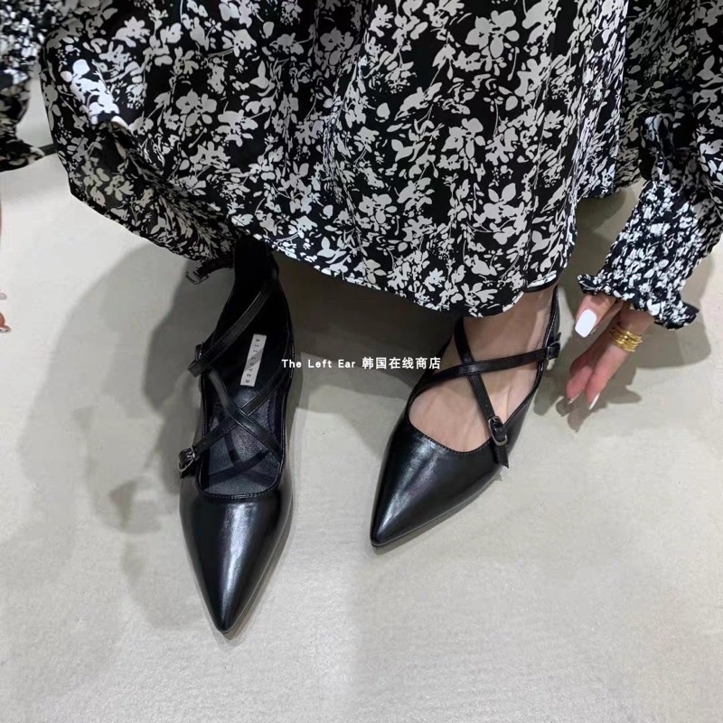 Giày búp bê đan dây chéo