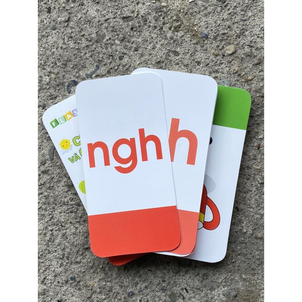 Thẻ chữ cái tiếng việt - Bộ 42 flashcard chữ cái và chữ ghép tiếng việt cho bé