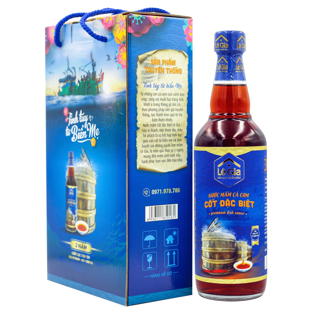 Hộp quà tặng hai chai nước mắm Lê Gia cốt đặc biệt | BigBuy360 - bigbuy360.vn