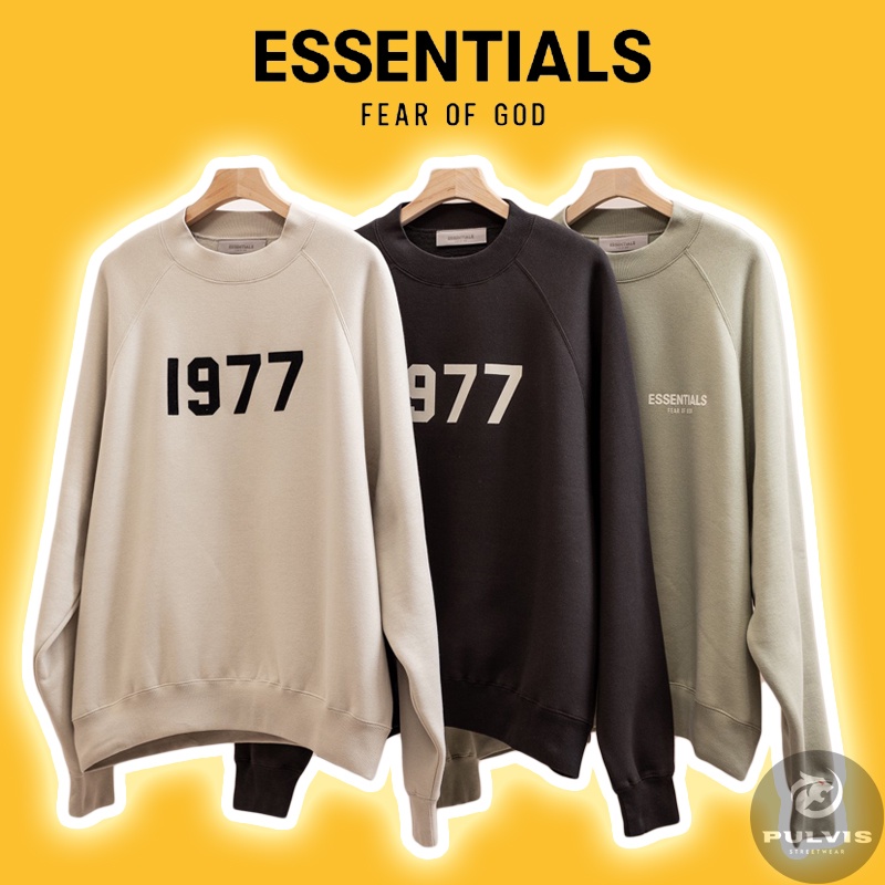 ⚡️[Best Quality] - Áo Sweater FOG Fear of God ESSENTIALS SS22 ''1977'', Áo sweater FOG cao cấp nỉ bông oversize