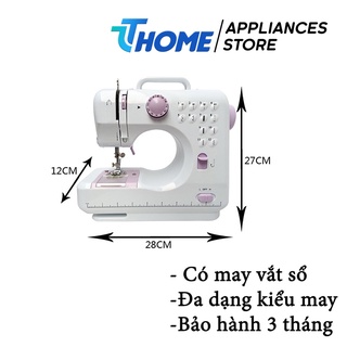 Máy may gia đình UFR 705 vắt sổ khâu vá tiện lợi, máy may mini đa năng có 12 kiểu may cao cấp TT- HOME