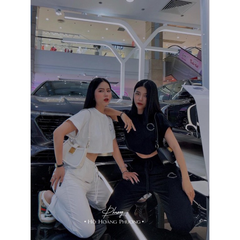 Sét áo croptop yello + quần bom TT0521
