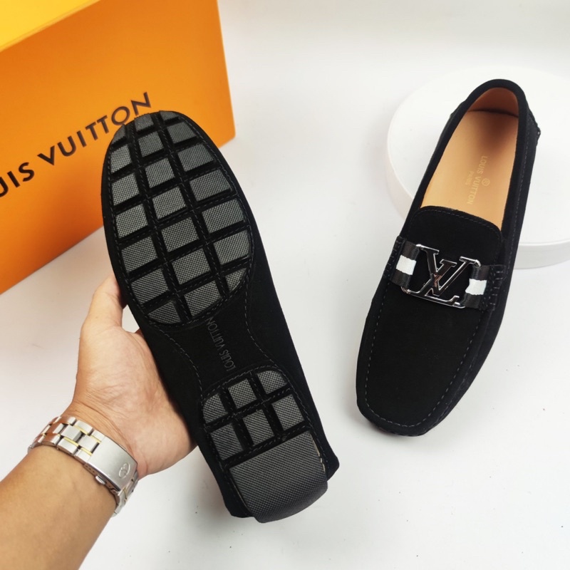 Giày lười moca nam LV - Giày thời trang da thật 100% cao cấp