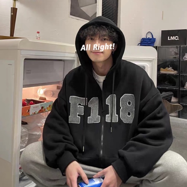 Áo Hoodie Dáng Rộng In Chữ Phong Cách Hàn Quốc Thời Trang Cho Nam