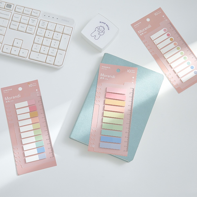 1 Miếng Dán Ghi Chú Màu Sắc Cầu Vồng Phong Cách Vintage 14cm C6812