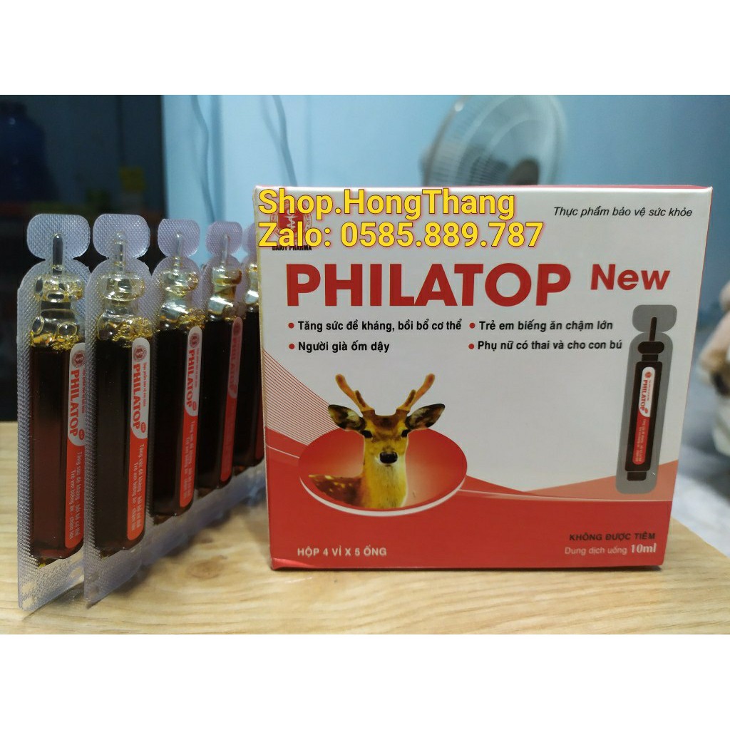 Philatop New Dùng cho bé biếng ăn chậm lớn, giúp bé thông minh, phát triển nhanh hop 20 ong