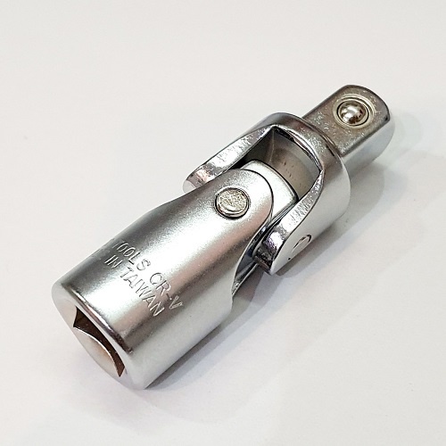 Đầu Nối Khẩu Lắc Léo Size 1/2 Thép CR-V Mạ Mờ 2 Khớp Xoay 135 Độ