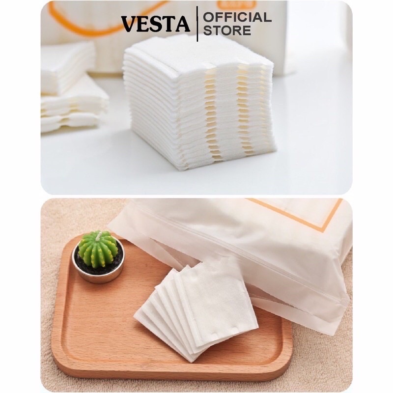 Bông tẩy trang 3 lớp Cotton Pads túi 222 miếng