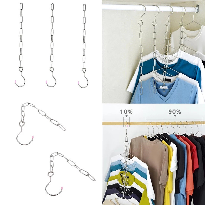 Móc treo quần áo đa năng nhiều lỗ bằng thép không gỉ