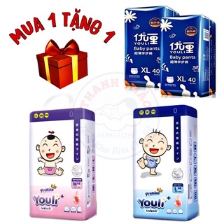 Tã Bỉm YOULI TÝ QUẬY dán/quần Nội địa trung đủ size S72/Md66/Mq66/L60/XL64/XXL50/XXXL46