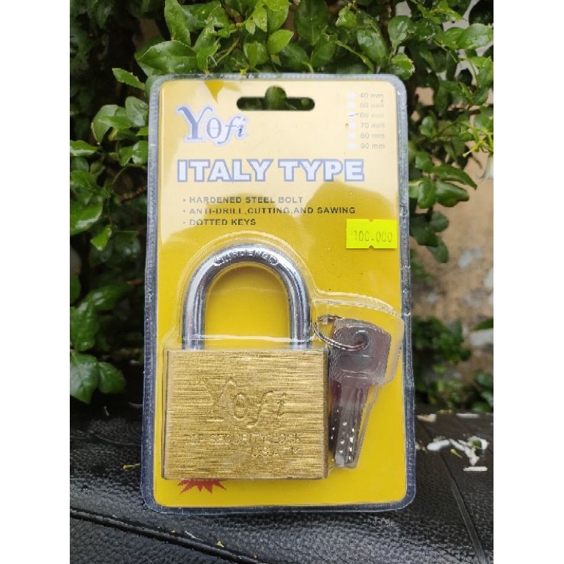 Ổ khoá treo Pad Lock Yeti vàng 4 chìa điện tử 6 cm