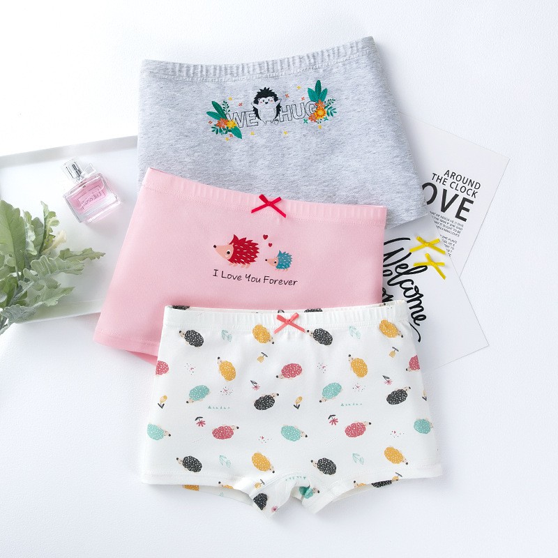 Bộ 3 Quần Lót Boxer Cotton Cho Bé Gái