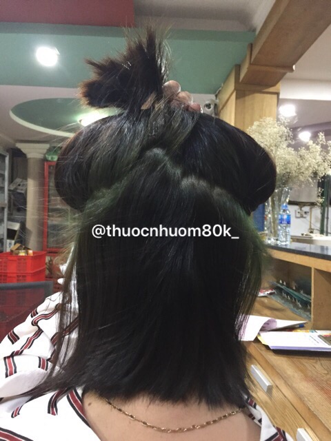 Thuốc nhuộm tóc màu XANH RÊU ĐEN ( tặng kèm trợ nhuộm , găng tay) | BigBuy360 - bigbuy360.vn