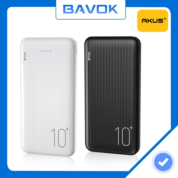 Sạc dự phòng 10000 mah AKUS - DP180 2 cổng sạc