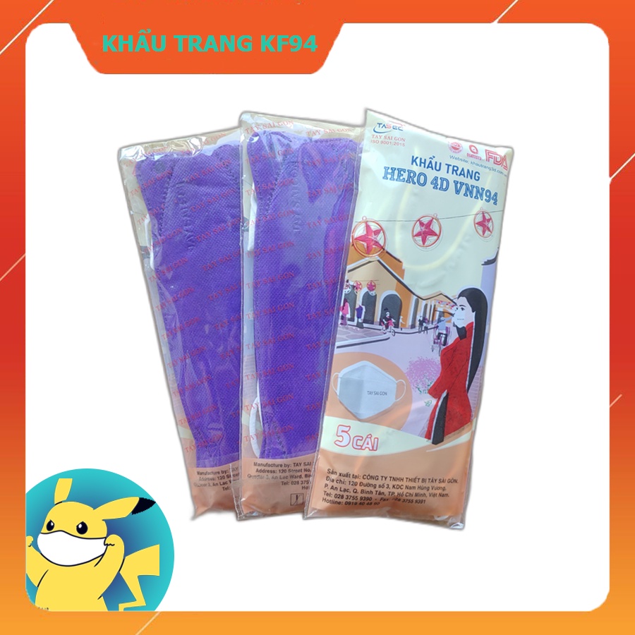 Khẩu Trang Y Tế KF94 Tây Sài Gòn  Cái Đủ Màu