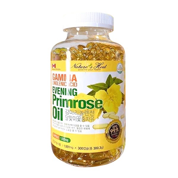 TINH DẦU HOA  ANH THẢO HÀN QUỐC VIÊN NANG ĐIỀU HÒA NỘI TIẾT Evening Primrose Oil Hanmi gamma 300 viên.